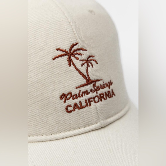 ZARA EMBROIDERED TEXT TWILL CAP - Picture 5 of 5